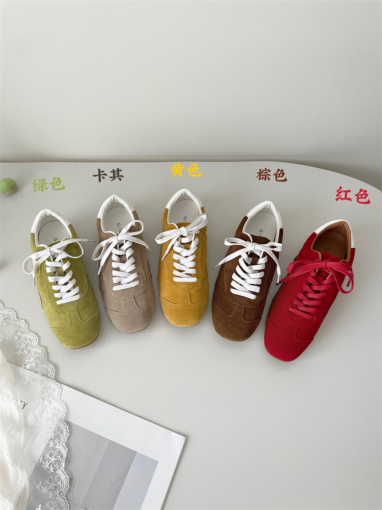 Ge Ge Lv Women's Retro Running Shoes 2025 Spring Summer New Style Lace Up Breathable Casual Sneakers