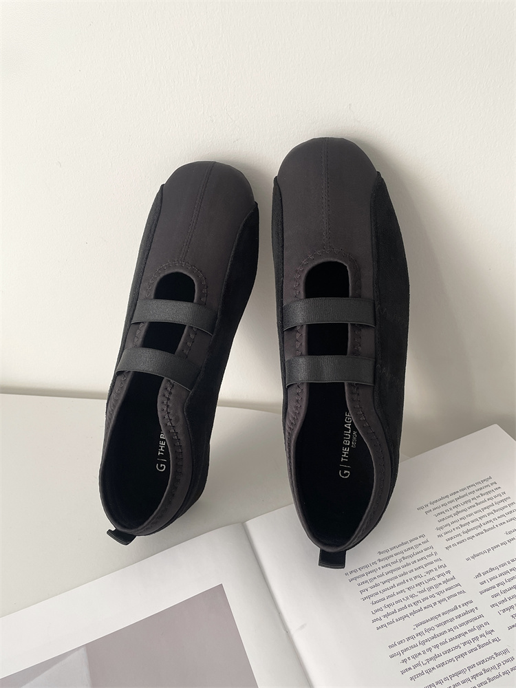 New French Silk Satin Mary Jane Women's Shoes Korean Style Flat Ballet Bow Shallow Mouth Single Shoes - Image 2