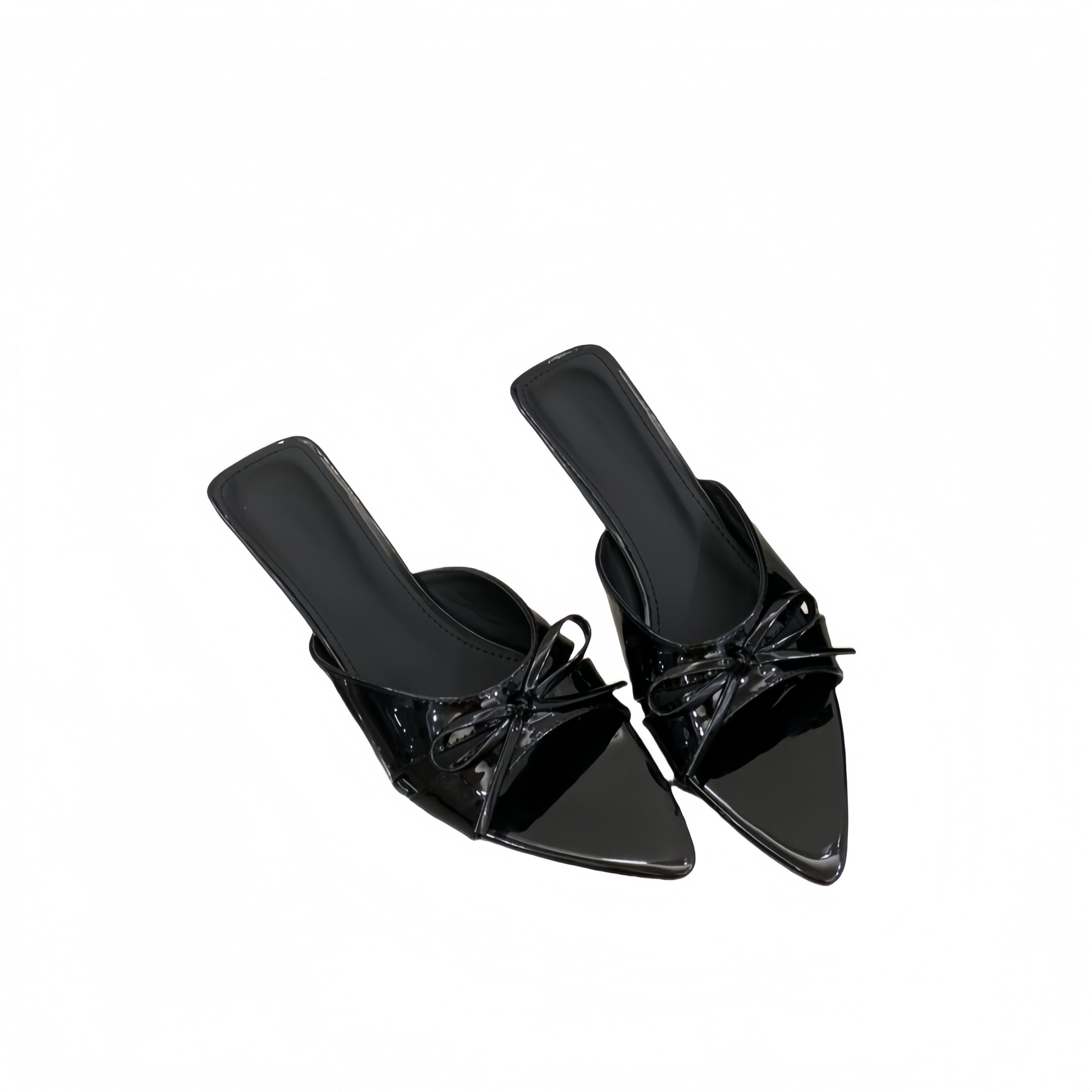 DIAIRIZ French Style Pointed Toe Bow Slippers for Women Summer Open Toe Elegant Low Heel - Image 5