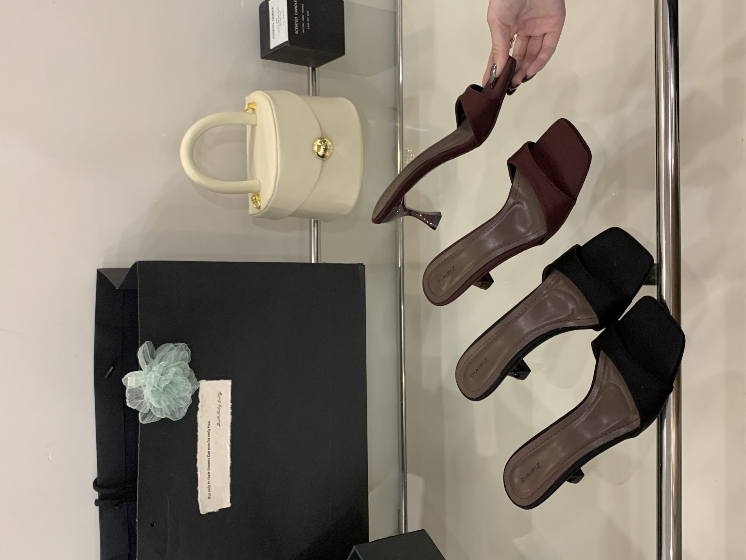 French Style High Heel Slippers for Women Square Toe Open Toe Minimalist Thin Heel Elegant Sandals - Image 4