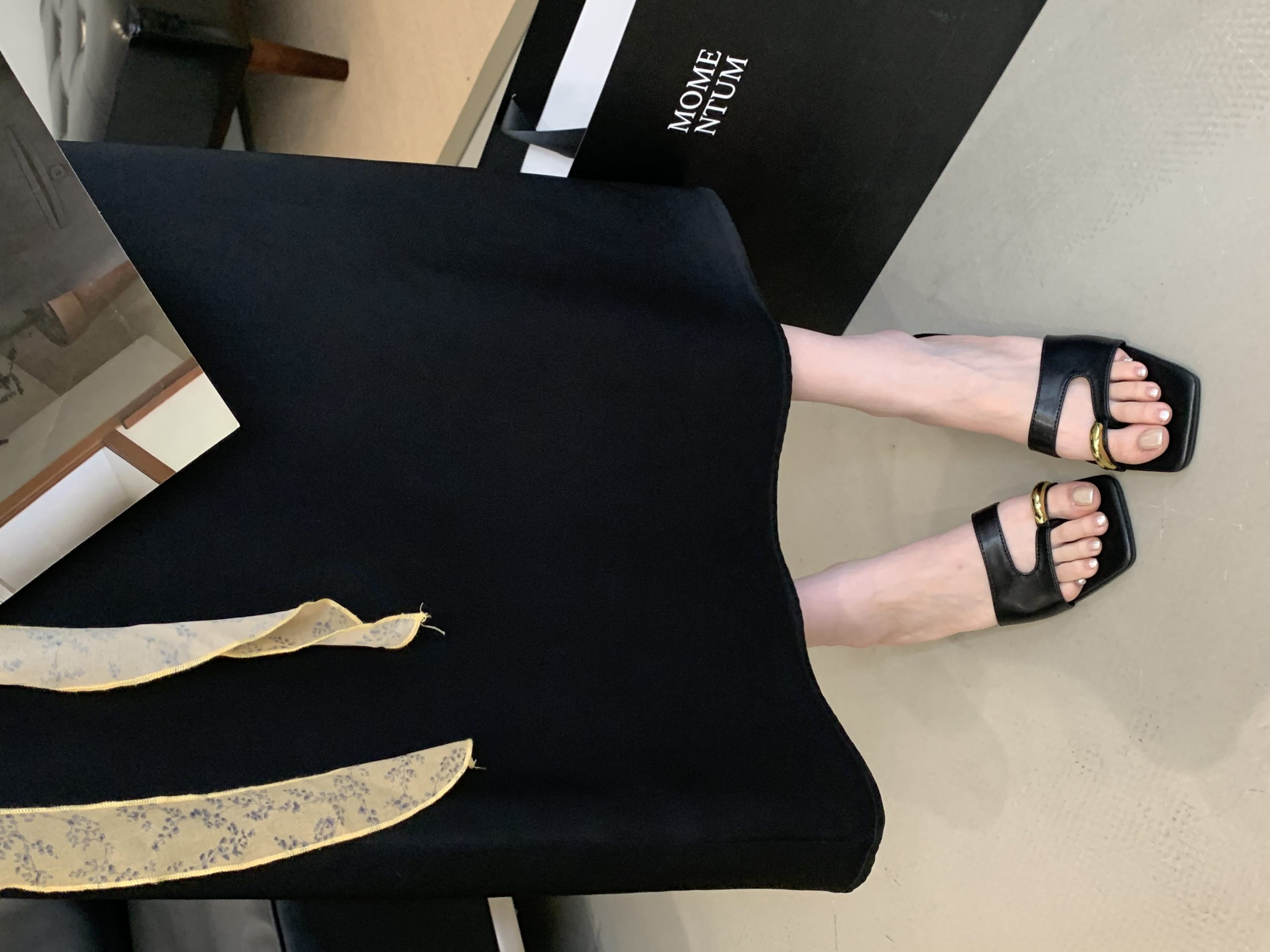 DIAIRIZ Women's Metal Roman Style Slide Sandals 2025 Summer Fashion Slippers with Kitten Heel - Image 3