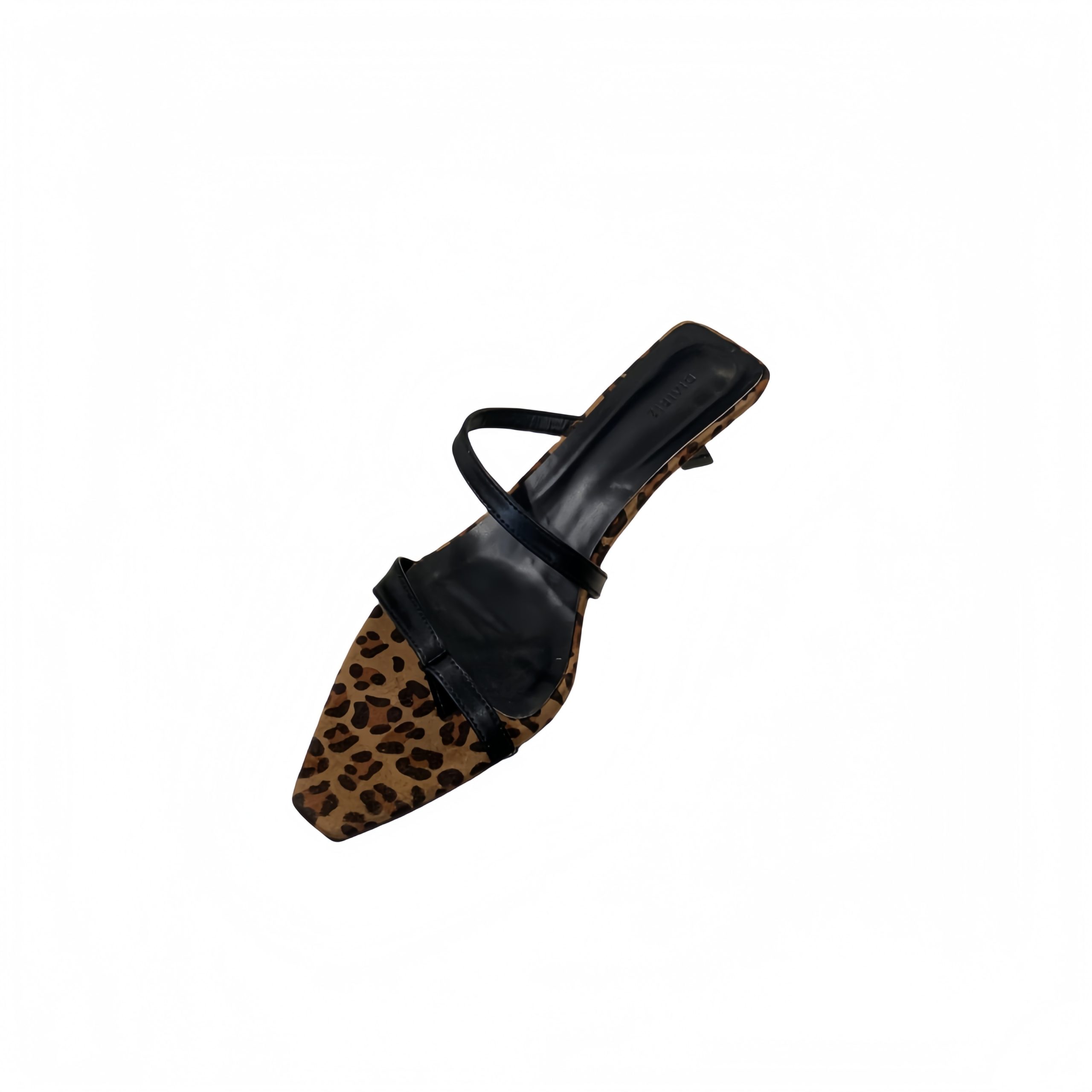 DIAIRIZ Women's Leopard Print Pointed Toe Slippers with Mid Heel - Summer 2025 - Image 5