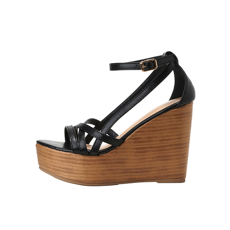 Women's Platform Wedge Open Toe Sandals 2026 Summer New Thick Sole Roman Shoes - Image 5