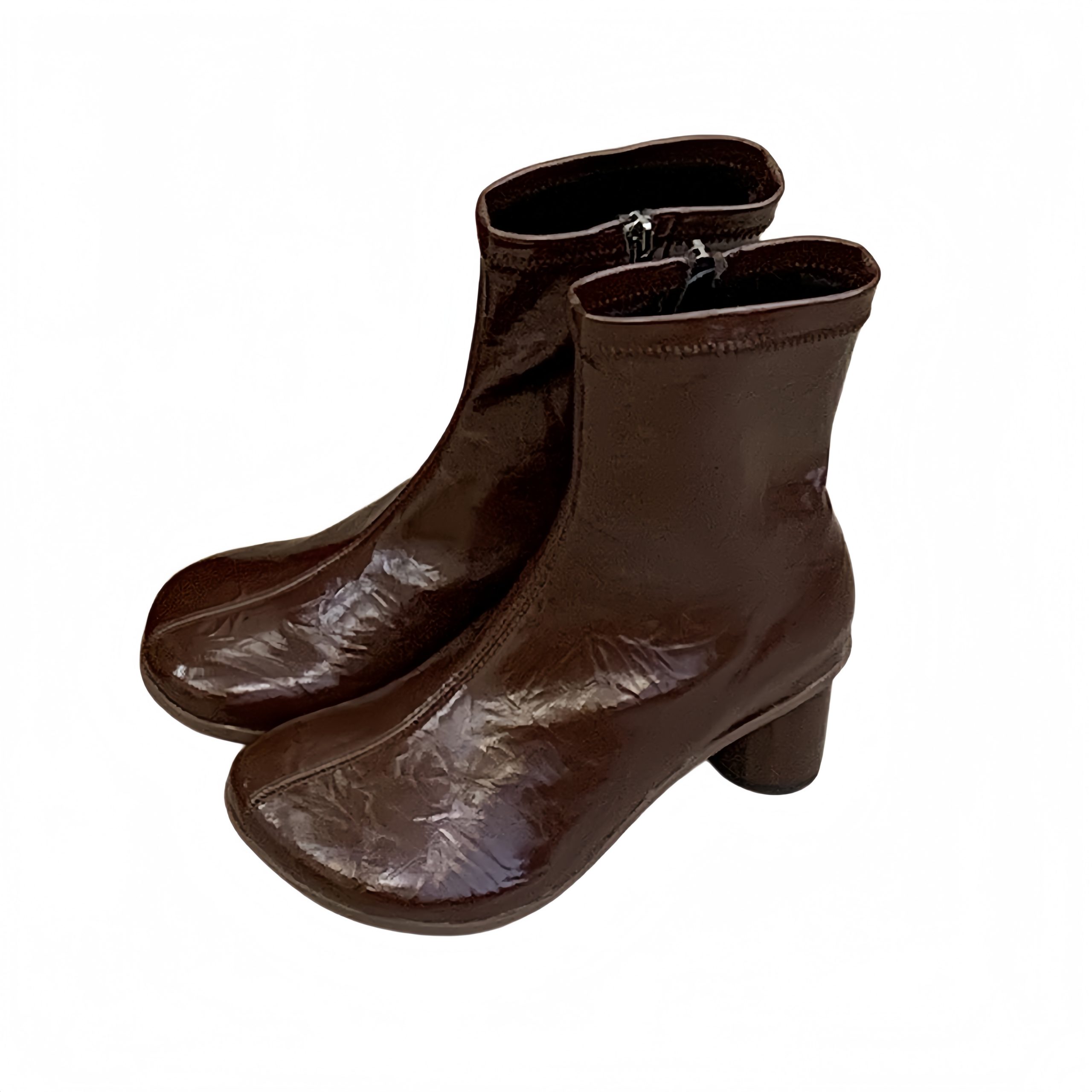 2026 New Style Minimalist Retro Chunky Heel Ankle Boots for Women Korean Round Toe Slim Fit Boots for Fall Winter Commute - Image 5