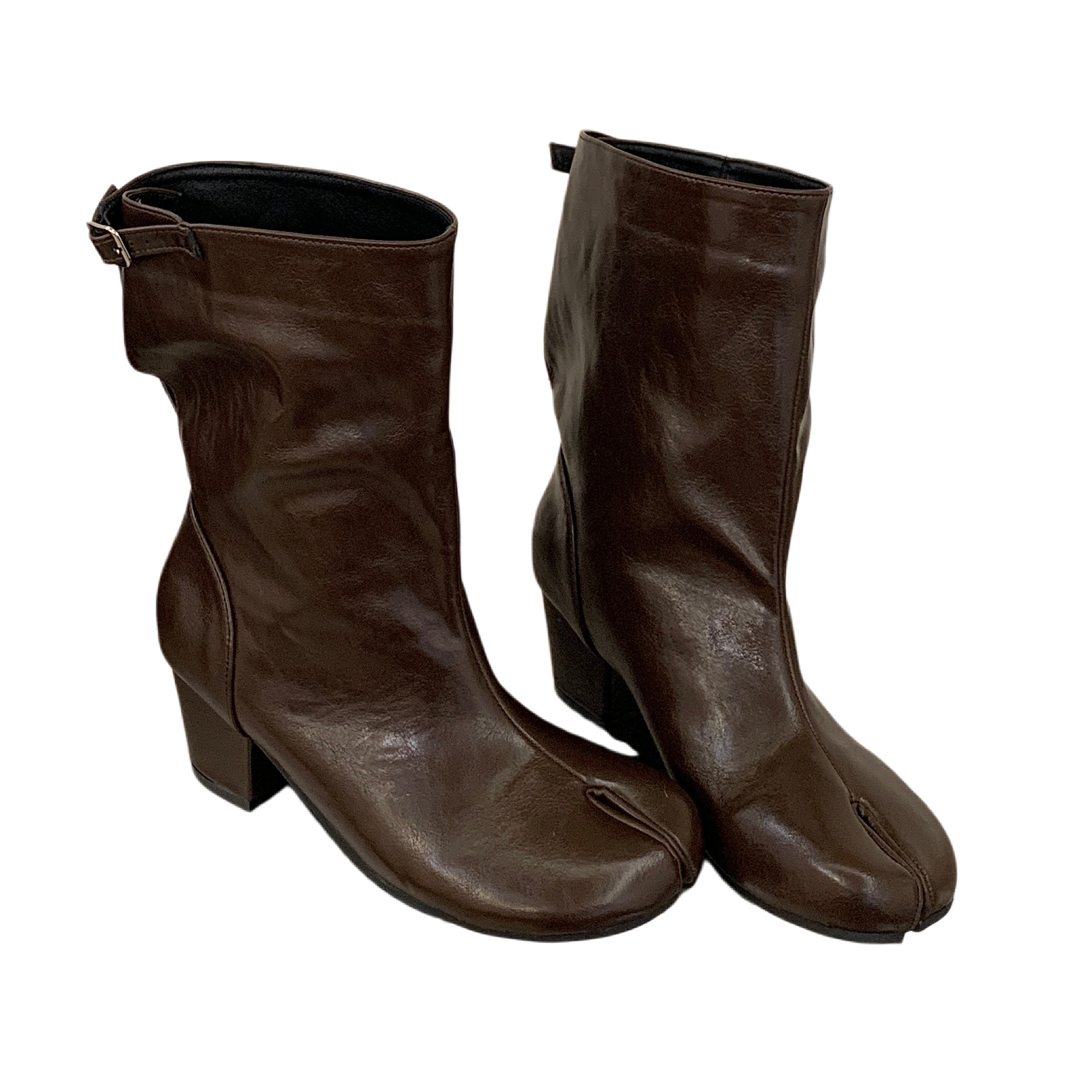 Women's Chunky Heel Split Toe Short Boots 2026 Autumn Winter New Arrival Chelsea Martin Boots - Image 5